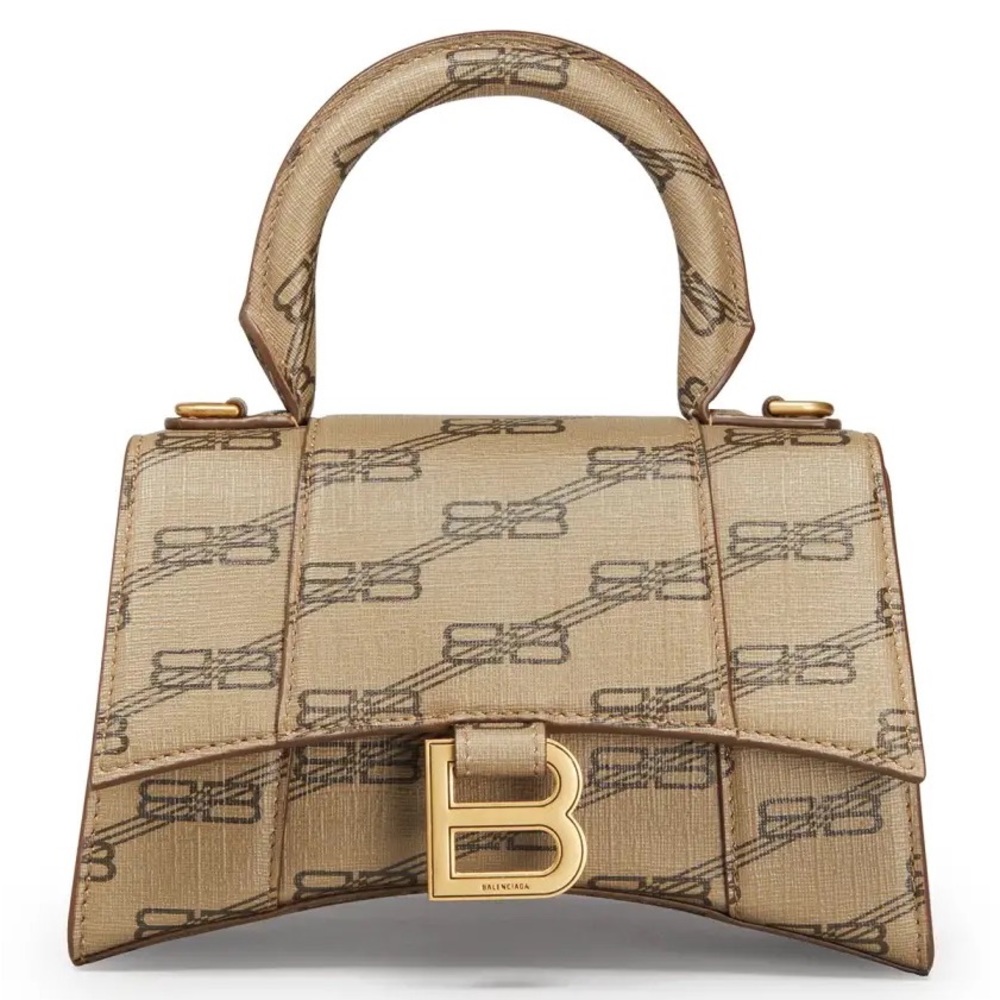NWT Balenciaga Hourglass XS Monogram Top-handle bag with strap